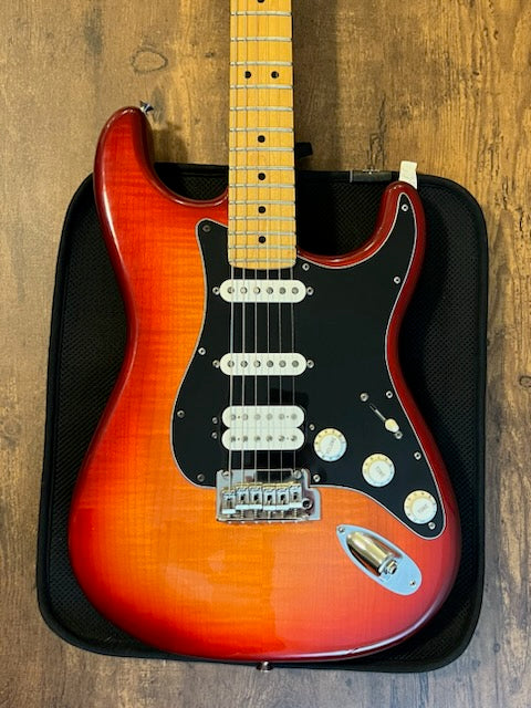 2021 Fender Player Series Stratocaster Plus Top HSS – Cherry Sunburst, Flamed Maple