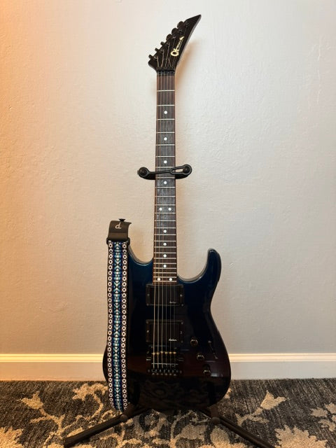 Charvel/Jackson MIJ Neck-Thru Super-Strat (Mid-'80s) – Metallic Blue – HH – Kahler Trem – Original Tweed Case