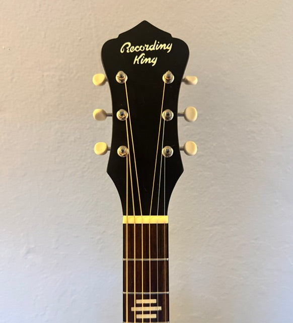 Recording King RPS‑7 “Spanish Floral” – DADGAD Workshop Parlor – BL Custom