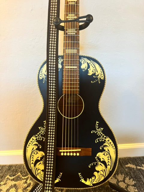 Recording King RPS‑7 “Spanish Floral” – DADGAD Workshop Parlor – BL Custom