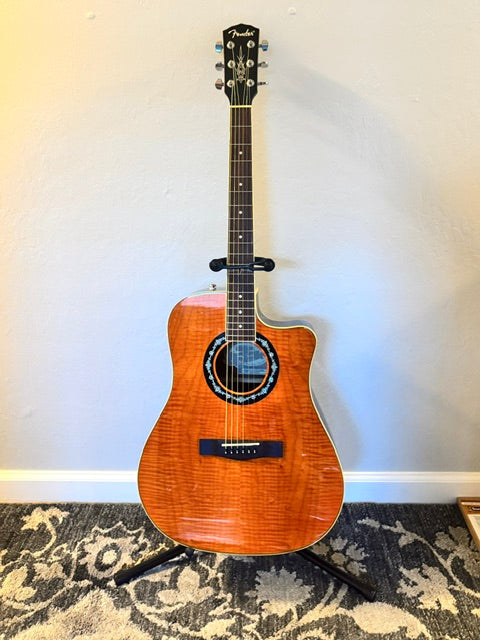 Fender T‑Bucket 300CE – Gloss Black / Hot‑Rod Orange – BL Custom