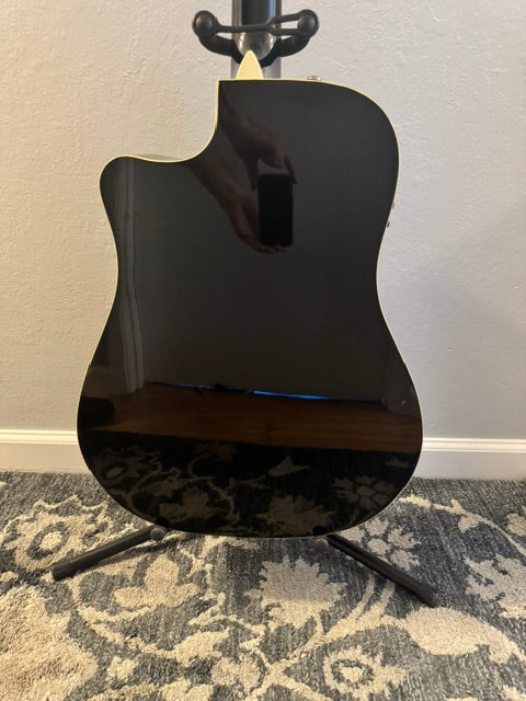Fender T‑Bucket 300CE – Gloss Black / Hot‑Rod Orange – BL Custom