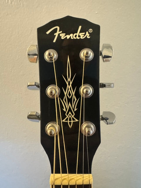 Fender T‑Bucket 300CE – Gloss Black / Hot‑Rod Orange – BL Custom