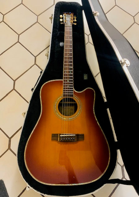 Zager AD900 – Bourbon Burst A/E – BL Custom – Premium Modern Acoustic + Hardshell Case