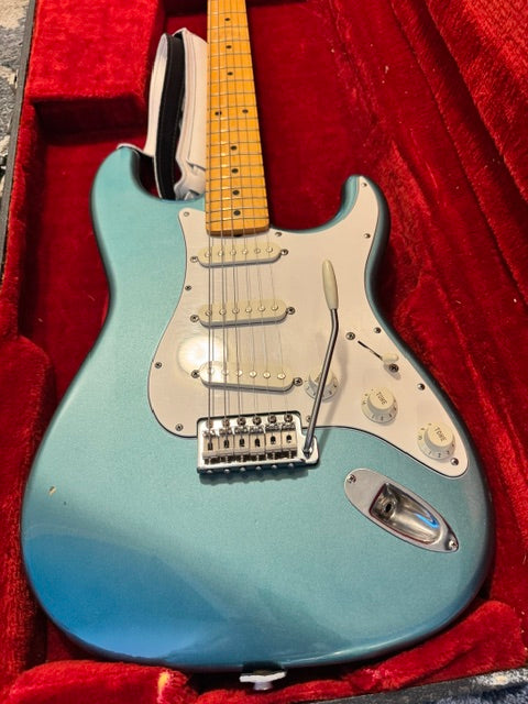 Fernandes Stratocaster – Late '70s / Early '80s Stone Logo – Lake Placid Blue (Aged Green)