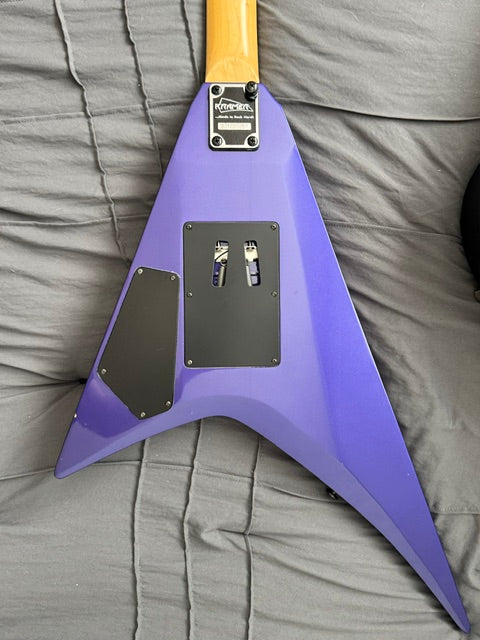 Kramer Randy Rhoads V — Metallic Purple (MIK) – Eb Setup – 24 Frets – Quad Rails - Floyd Rose