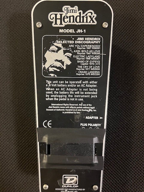 Dunlop JH-1 Jimi Hendrix Wah — Dark Sweep, Vintage Vibe