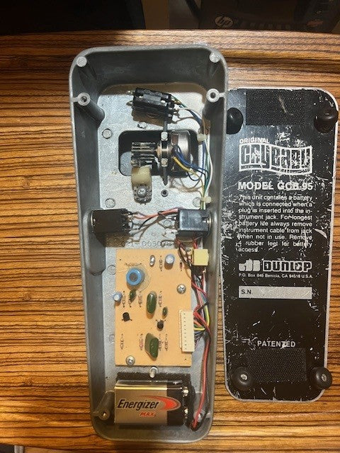 Dunlop Crybaby GCB-95 Wah — Early Tan PCB — AB Hot Potz-1 — Vintage Sleeper