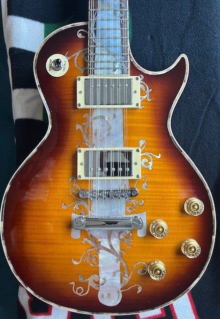 Custom Shop Les Paul Style Single Cut — Vintage Iced Tea Burst — Sword & Vine Inlay — 12-String